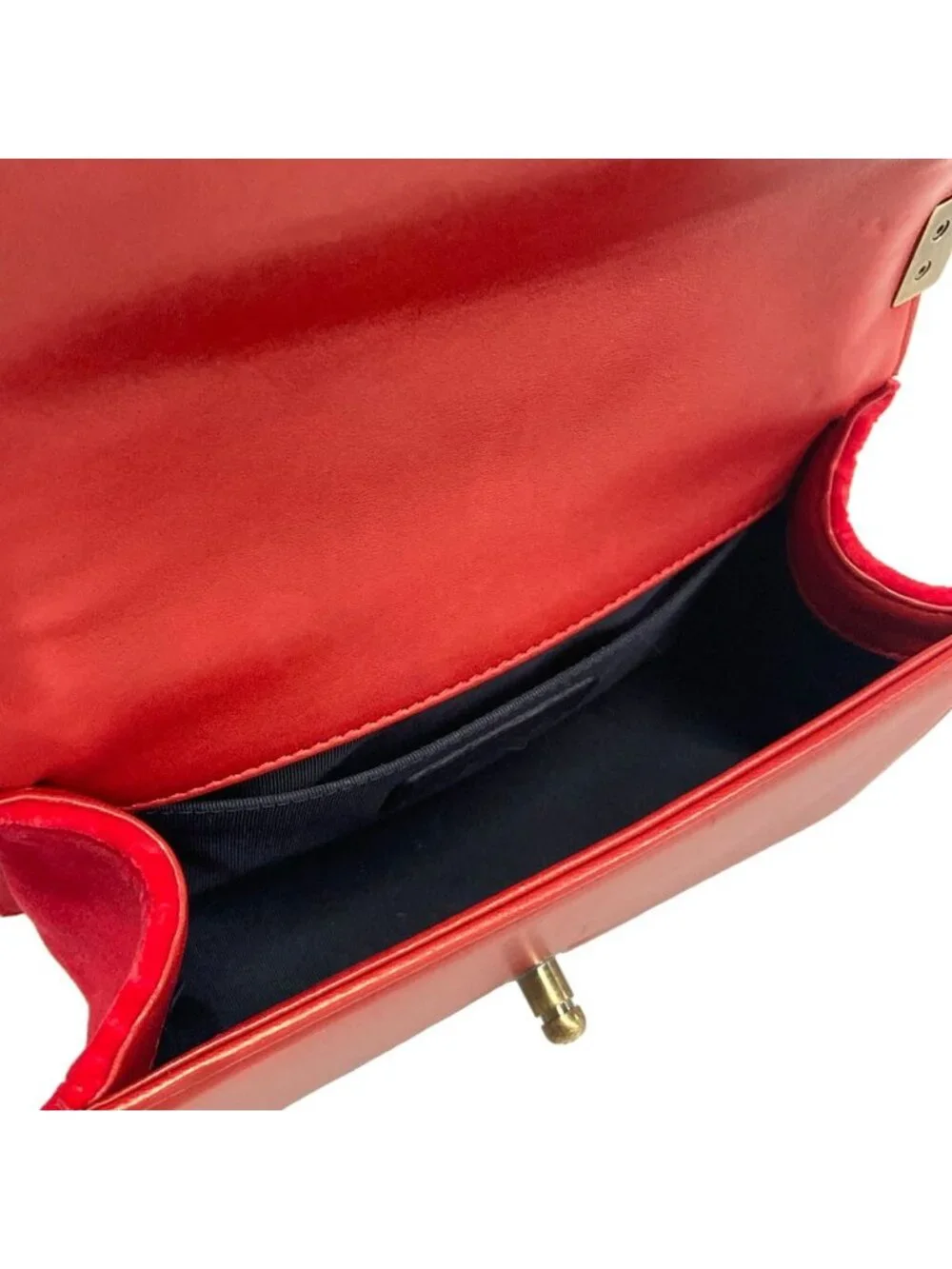 Chanel Shoulder Bag Boy Red Green Dark Navy Plaid Vintage Gold Chain